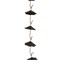 Weathered Finish Umbrella Rain Chain 61 inch Metal Outdoor Gutter Hanging Decor